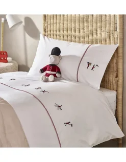 Pure Cotton Embroidered London Parade Bed Linen Set