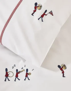 Pure Cotton Embroidered London Parade Bed Linen Set