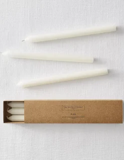 Pure Unscented Dinner Candles – Set of 6