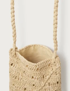 Raffia Crossbody Phone Pouch