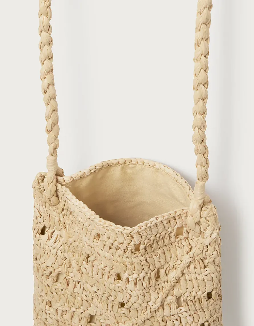 Raffia Crossbody Phone Pouch