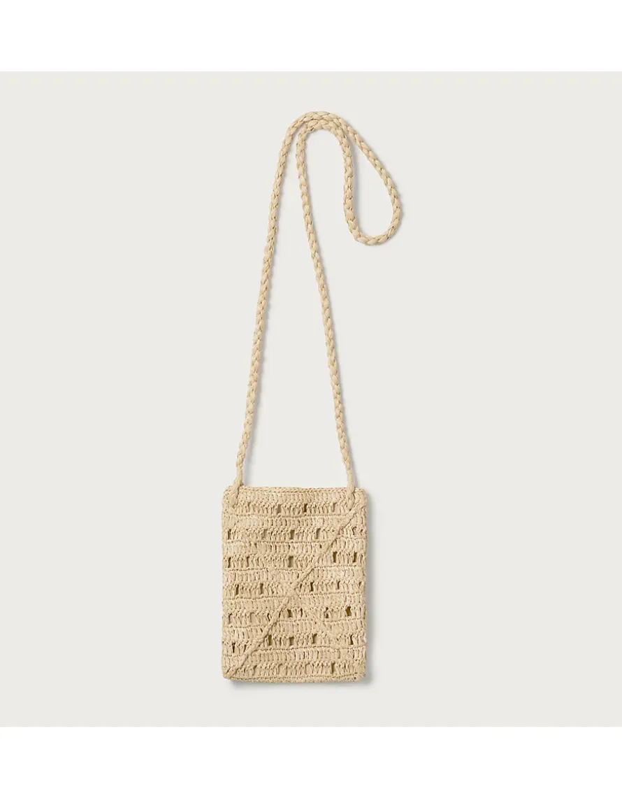 Raffia Crossbody Phone Pouch
