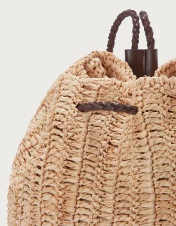 Raffia Duffle Bag