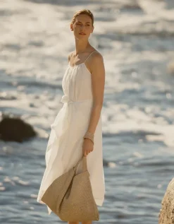 Ramie Dress with Drape Detail