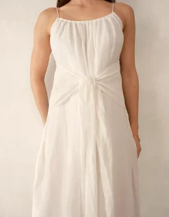 Ramie Dress with Drape Detail