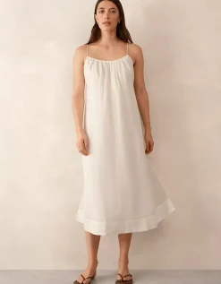 Ramie Dress with Drape Detail