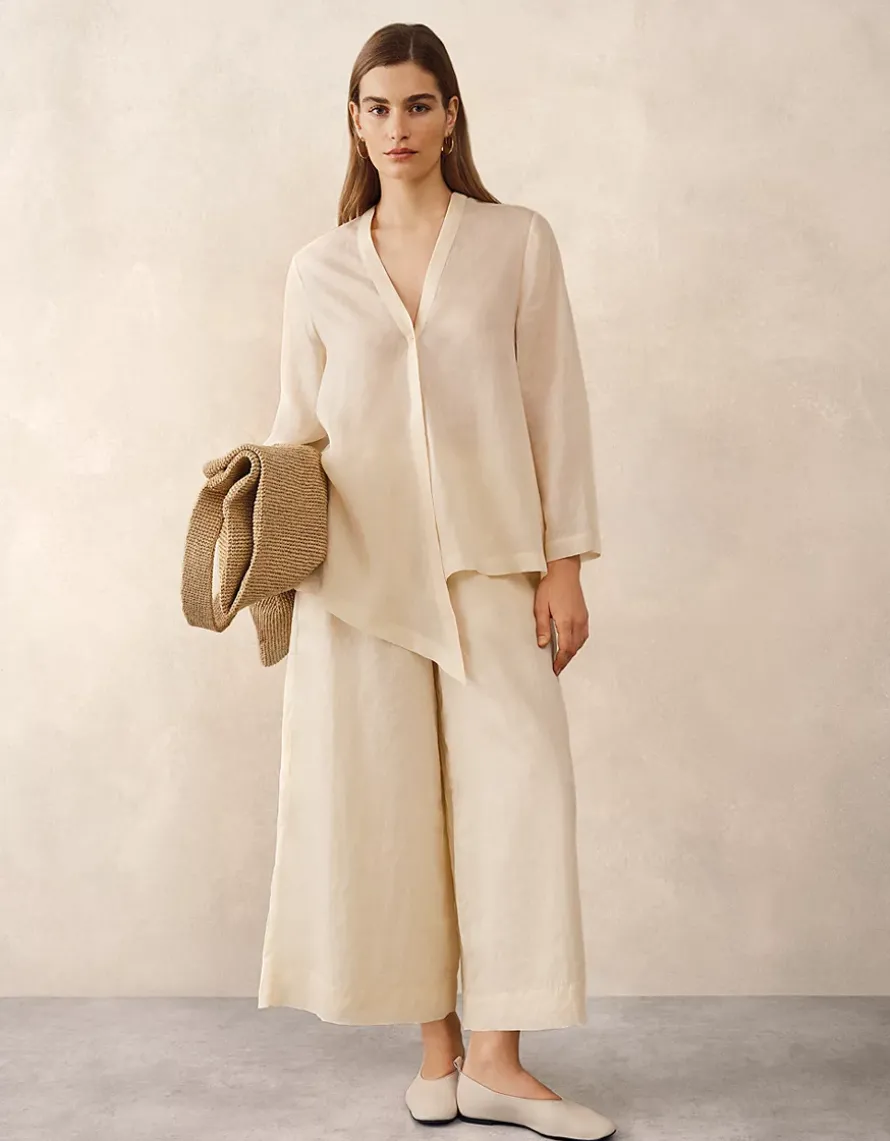 Ramie Relaxed Draped Shirt