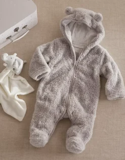 Recycled Fleece Romper Hello World Gift Set (0—6mths)