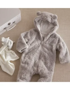 Recycled Fleece Romper Hello World Gift Set (0—6mths)