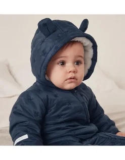 Recycled Star Quilted Pramsuit (0–24mths)