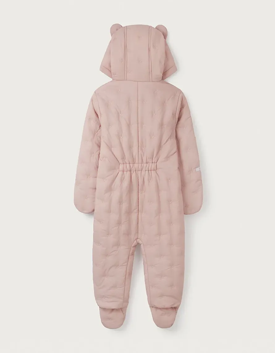 Recycled Star Quilted Pramsuit (0–24mths)