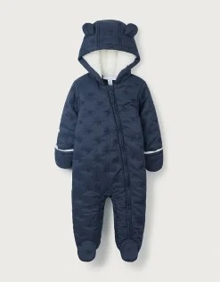 Recycled Star Quilted Pramsuit (0–24mths)