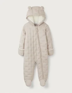 Recycled Star Quilted Pramsuit (0–24mths)
