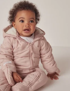 Recycled Star Quilted Pramsuit (0–24mths)