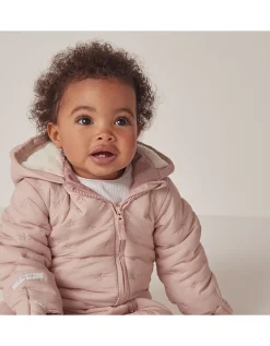 Recycled Star Quilted Pramsuit (0–24mths)