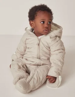 Recycled Star Quilted Pramsuit (0–24mths)