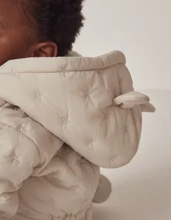 Recycled Star Quilted Pramsuit (0–24mths)