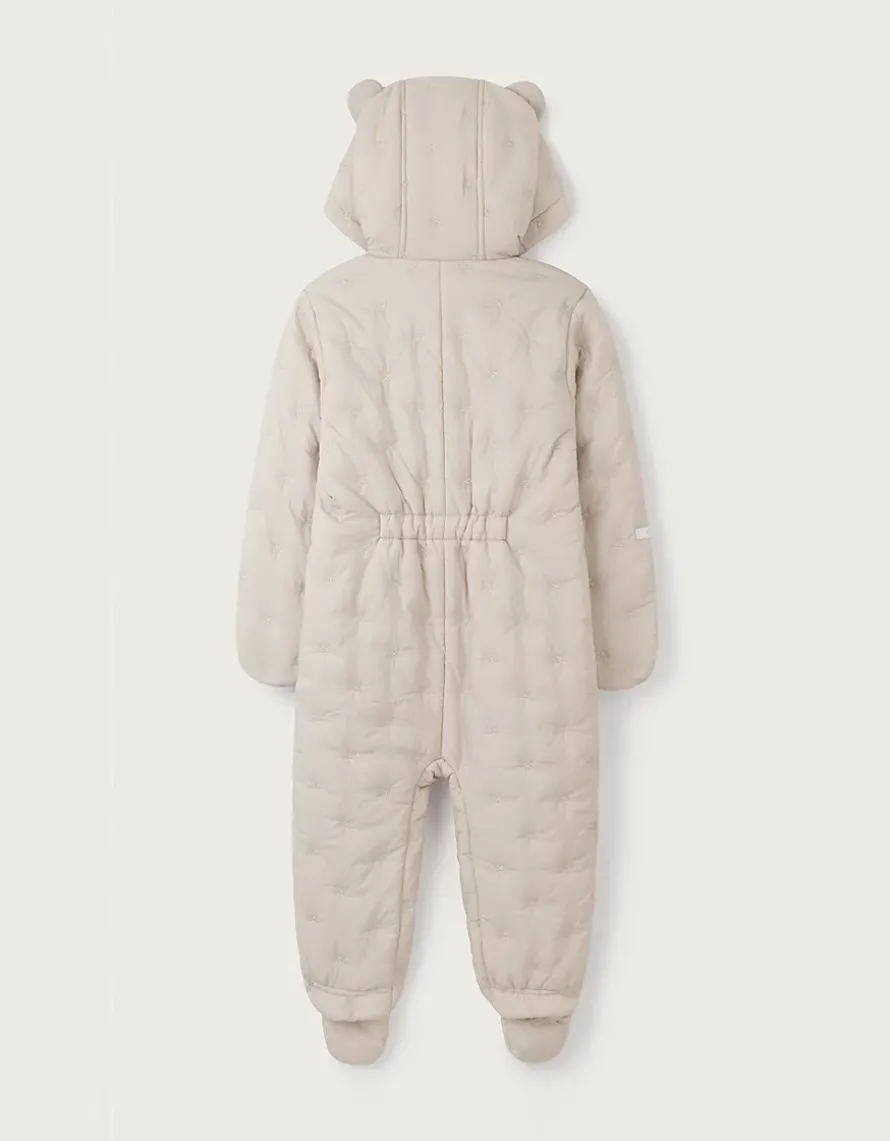 Recycled Star Quilted Pramsuit (0–24mths)