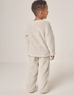 Relaxed Fit Snuggle Fleece Grey Set (1–12yrs)