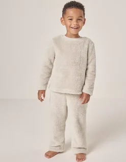 Relaxed Fit Snuggle Fleece Grey Set (1–12yrs)