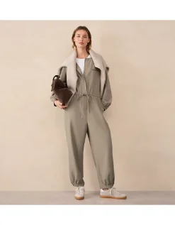 Relaxed Jumpsuit with Drawstring Waist