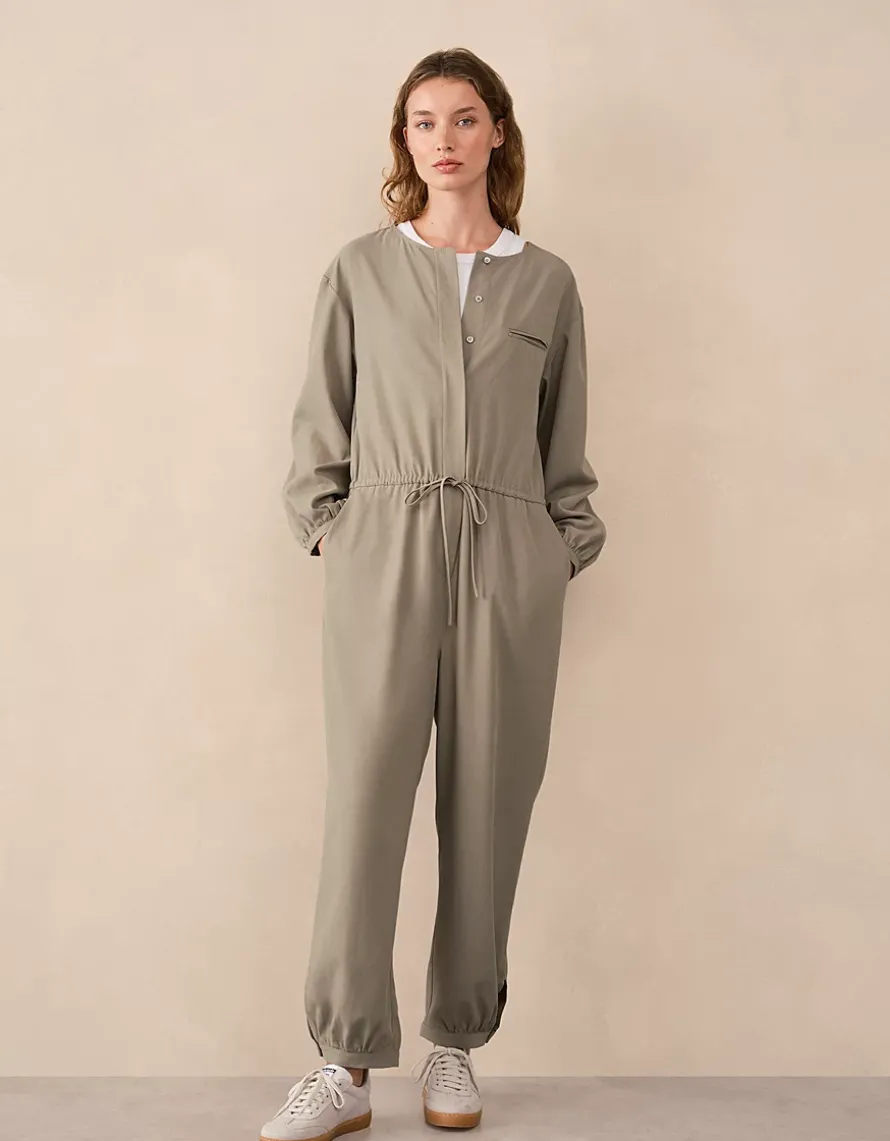 Relaxed Jumpsuit with Drawstring Waist