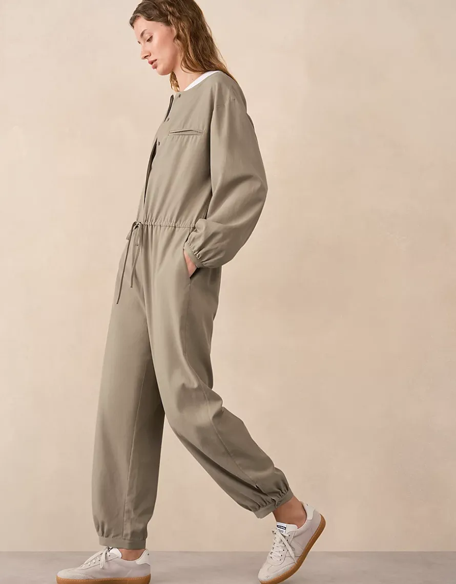 Relaxed Jumpsuit with Drawstring Waist