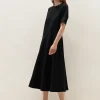 Relaxed T-shirt Dress With Asymmetric Skirt Panel