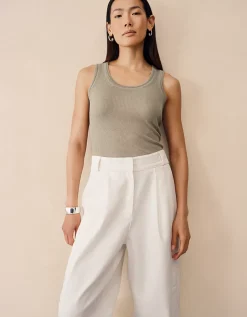 Ribbed Knitted Vest with Modal