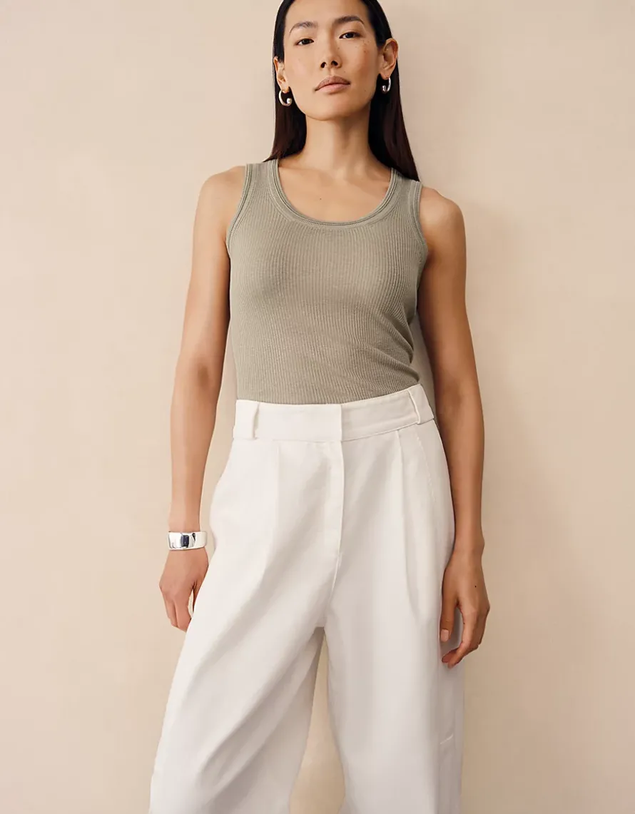Ribbed Knitted Vest with Modal