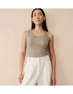 Ribbed Knitted Vest with Modal