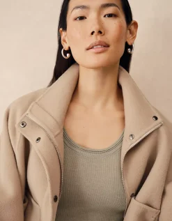 Ribbed Knitted Vest with Modal