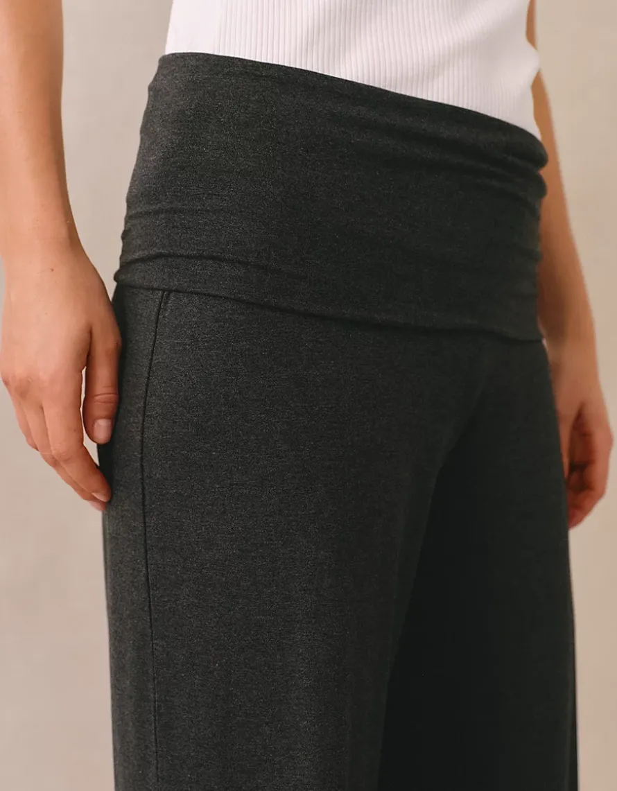 Roll Top Wide Leg Lounge Trousers