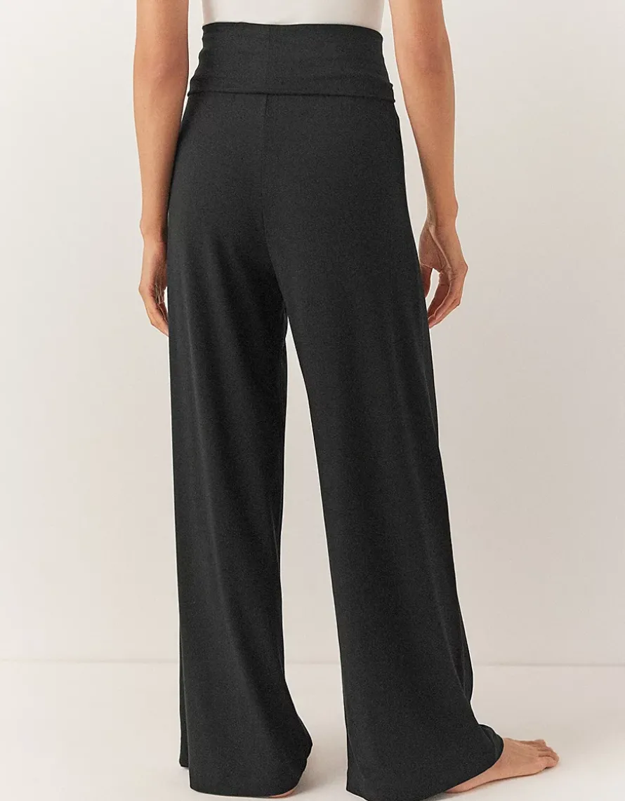 Roll Top Wide Leg Lounge Trousers