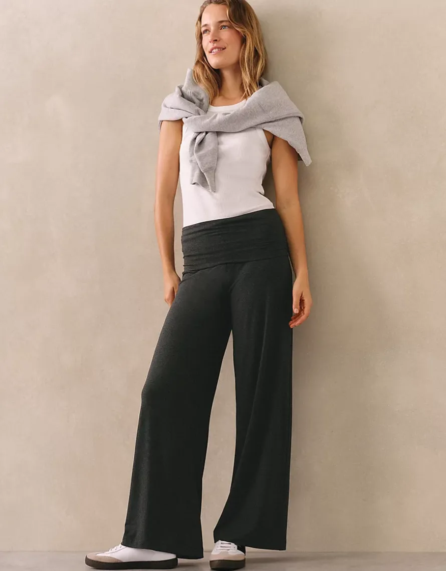 Roll Top Wide Leg Lounge Trousers
