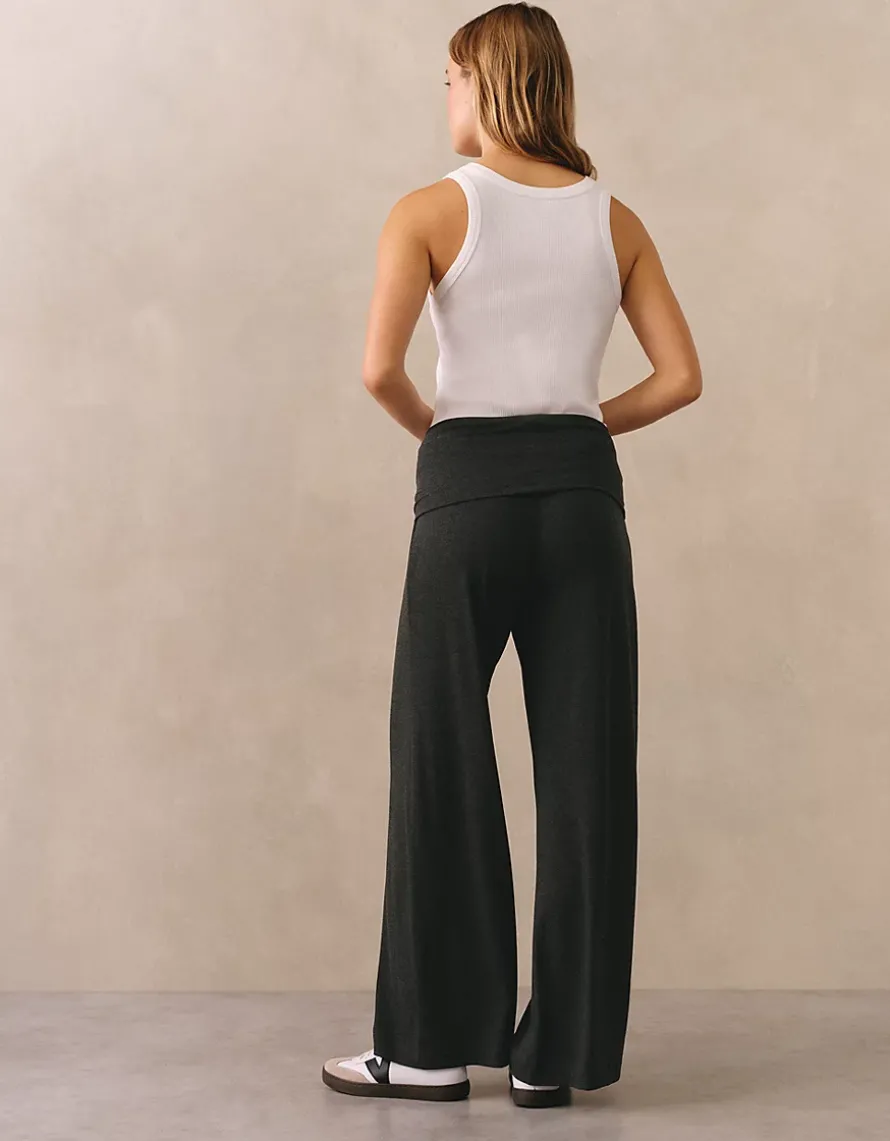 Roll Top Wide Leg Lounge Trousers