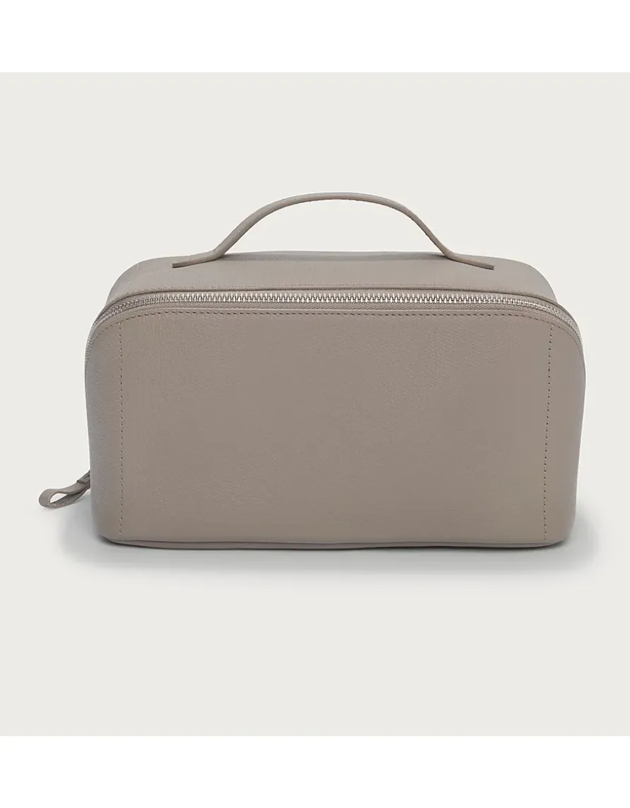 Saffiano Leather Fold Out Make Up Case