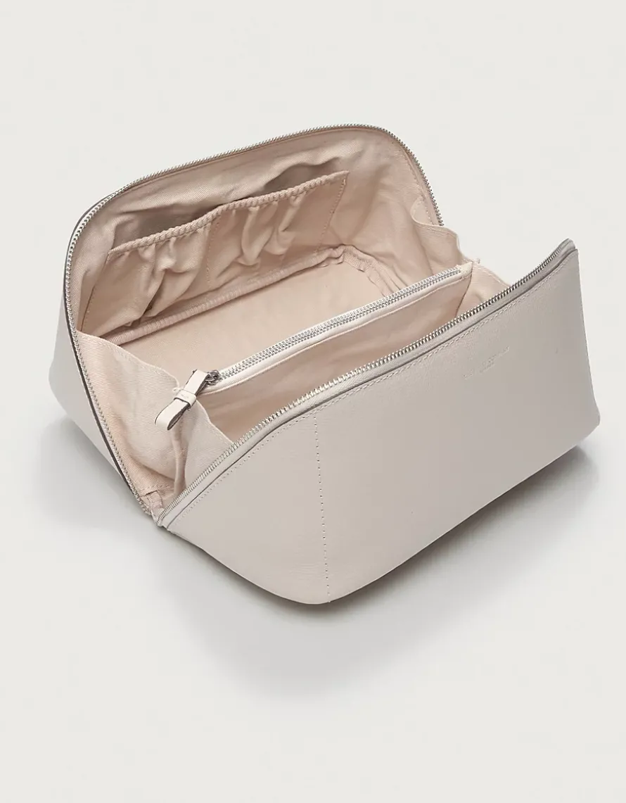 Saffiano Leather Fold Out Make Up Case