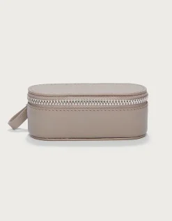 Saffiano Leather Mini Travel Jewellery Case