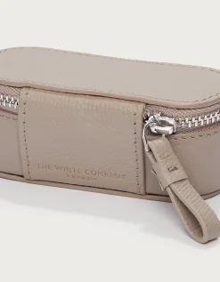 Saffiano Leather Mini Travel Jewellery Case