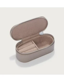 Saffiano Leather Mini Travel Jewellery Case