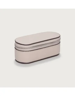 Saffiano Leather Mini Travel Jewellery Case