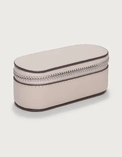 Saffiano Leather Mini Travel Jewellery Case