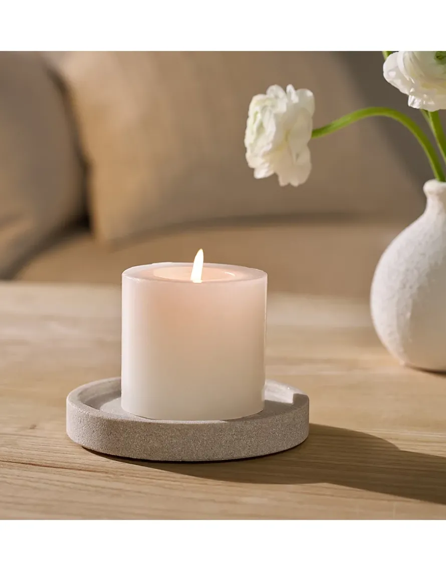 Sandstone Candle Plate – Medium