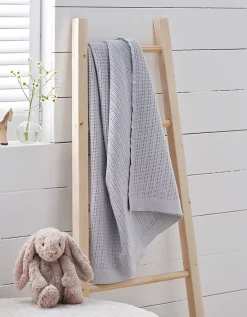 Satin Edged Cellular Baby Blanket