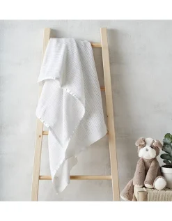 Satin Edged Cellular Baby Blanket