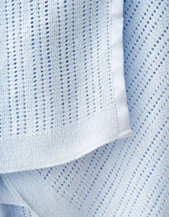 Satin Edged Cellular Baby Blanket