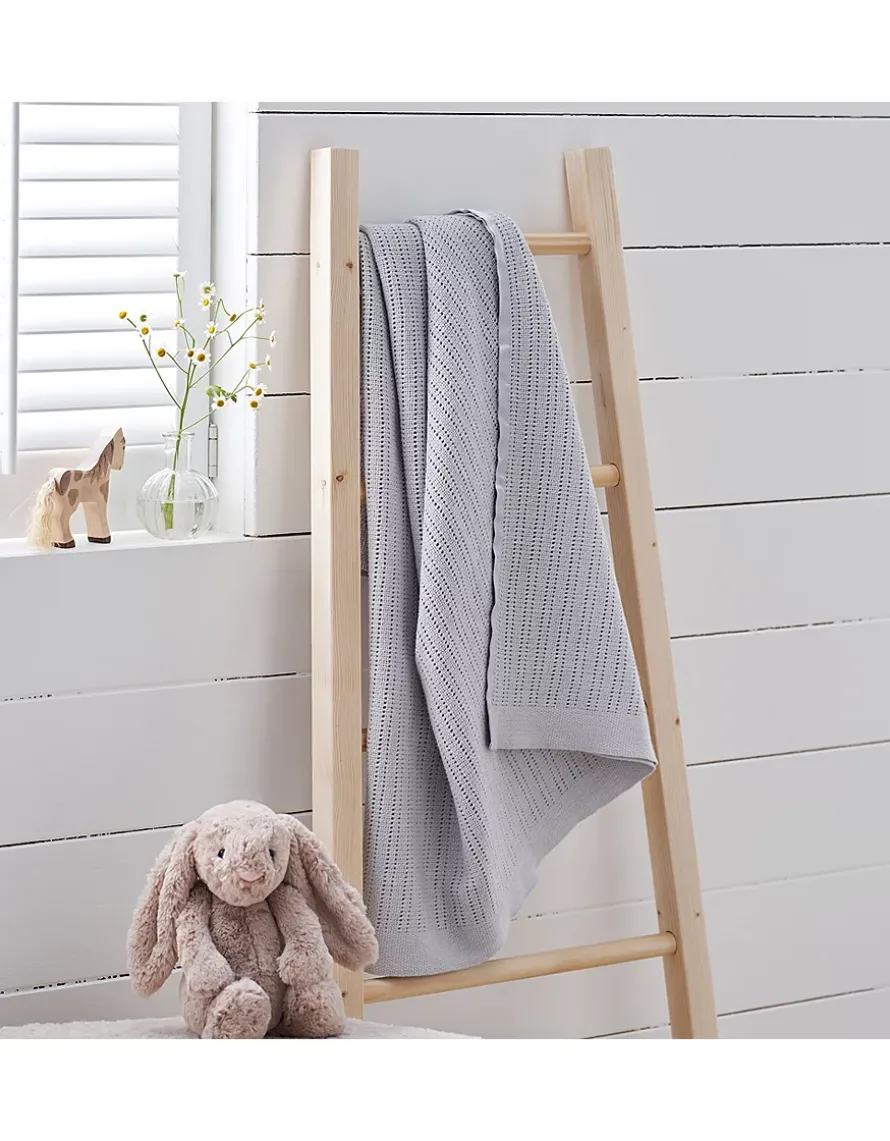 Satin Edged Cellular Baby Blanket