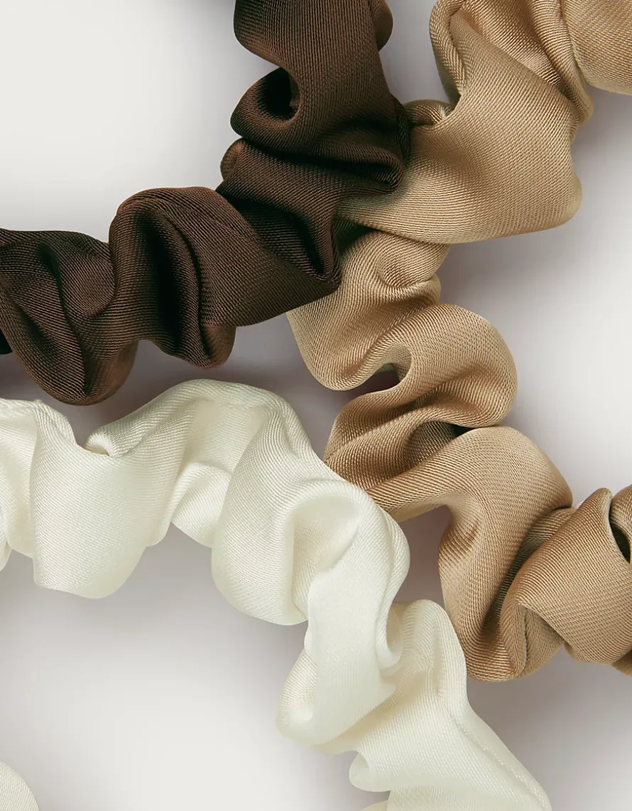 Satin Scrunchies – Set of 3