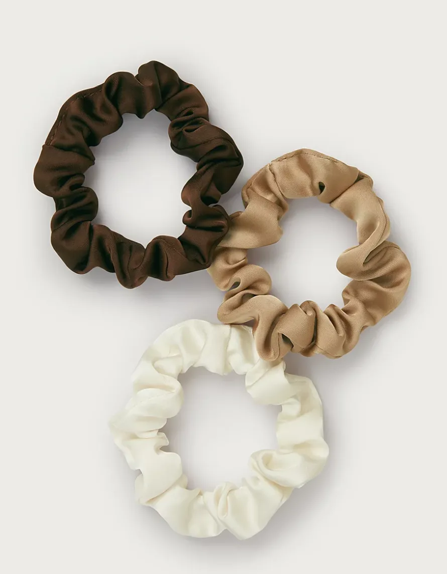 Satin Scrunchies – Set of 3